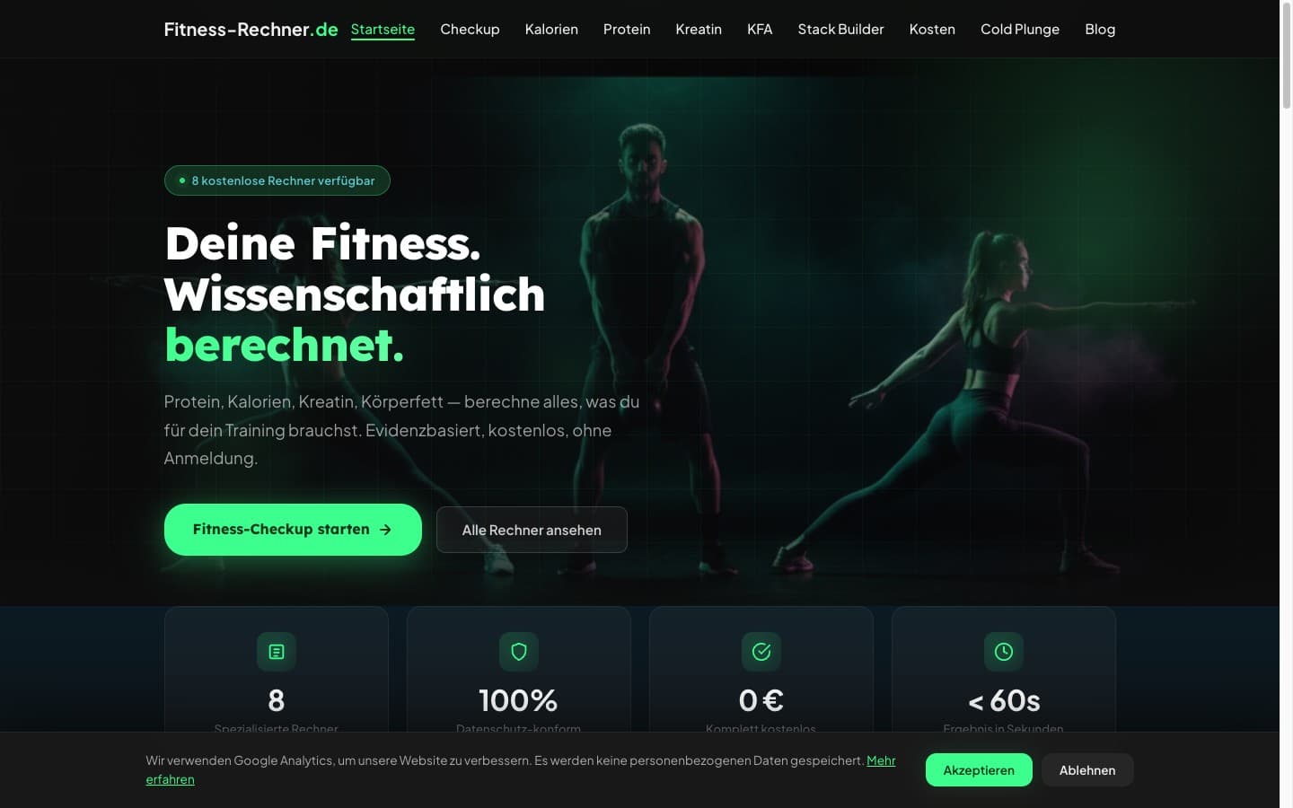 Screenshot von Fitness Rechner